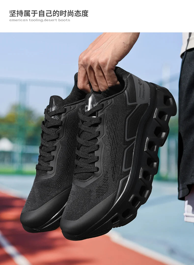 Men's Running Shoes Jogging Breathable Mesh Cushioning Non-Slip Outdoor Luxury Shoes Couple Trainer Race Sneakers Off-road Shoes