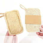 1/6pcs Natural Loofah Exfoliating Sponges - Gentle Body Scrubber for Shower & Bath, Bamboo Fiber Cleaning Pads