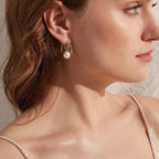 CAOSHI Simple Elegant Hoop Earrings with Simulated Pearl Female Graceful Jewelry for Engagement Daily Party Accessories Gift