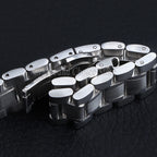20mm22mm Arc Stainless Steel Watch Band 12/14/16mm 18mm 21mm 24mm Curved Universal Women Men Strap Silver Black Butterfly Buckle
