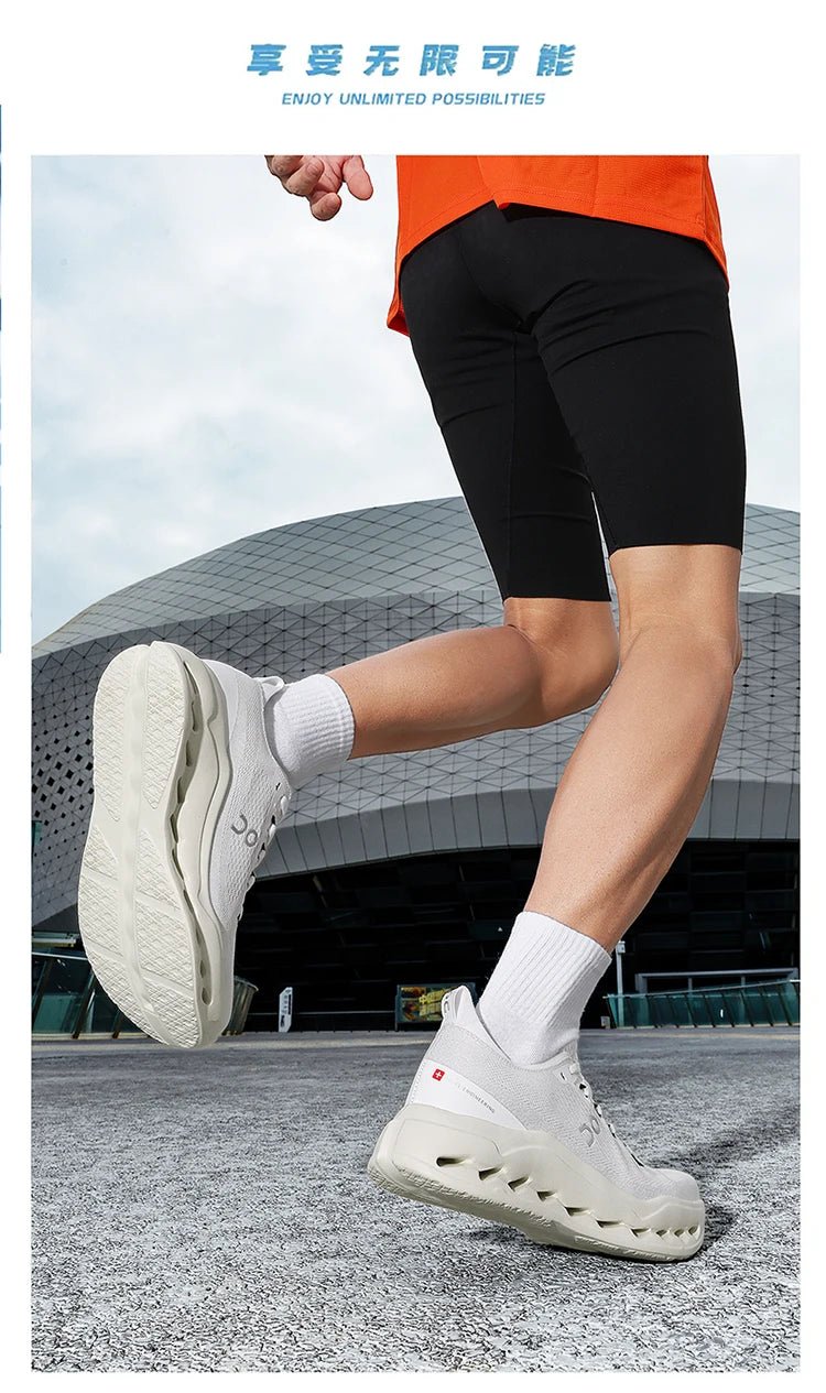 Men High Performance Running Shoes Light Cushion Marathon Ready Eco Breathable Mesh Non Slip Daily Outdoor Walking Sneakers