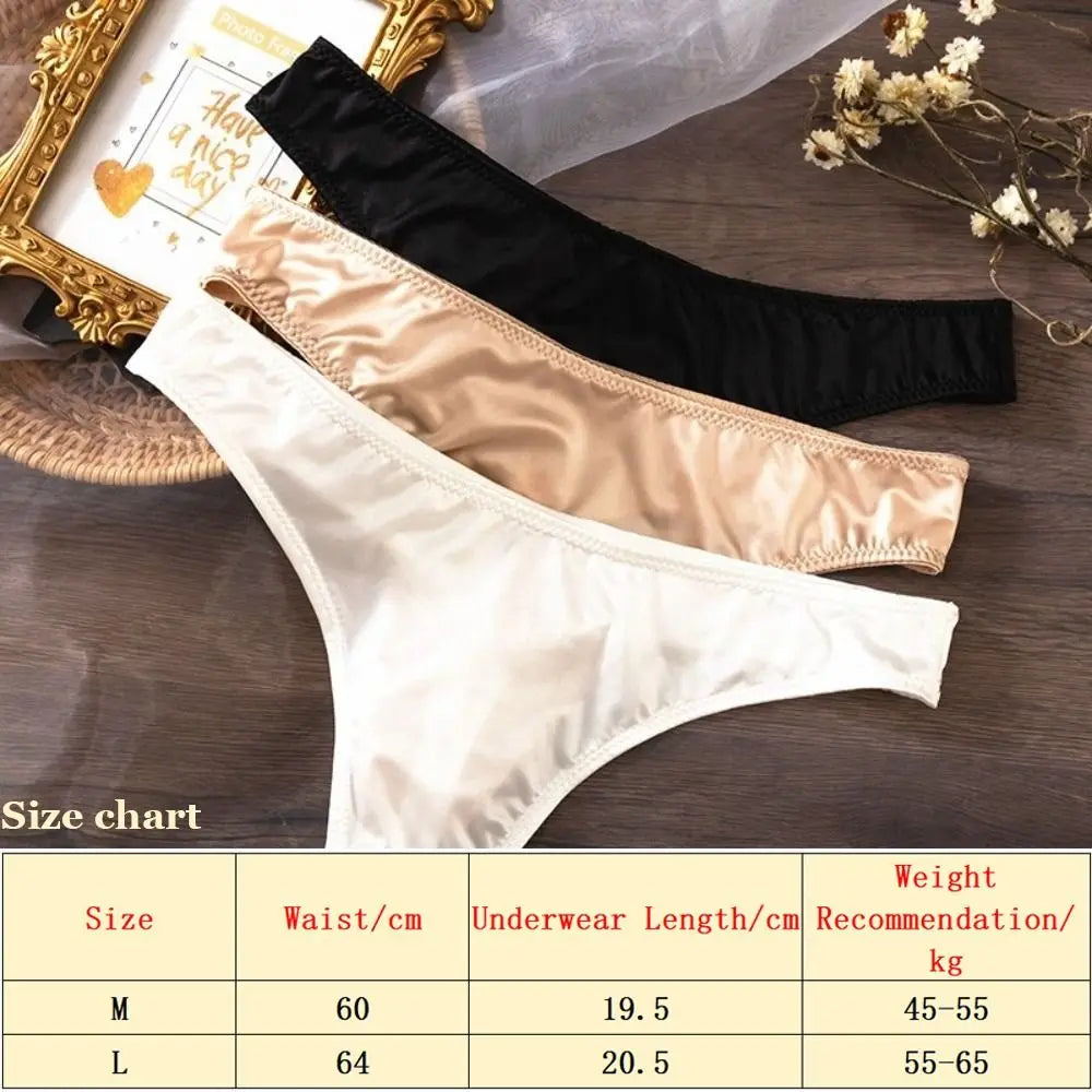 Fashion Stretchy Panties for Women Breathable Skin-friendly Ice Silk Panties Low Waist Soft Seamless Underwear Women Intimates