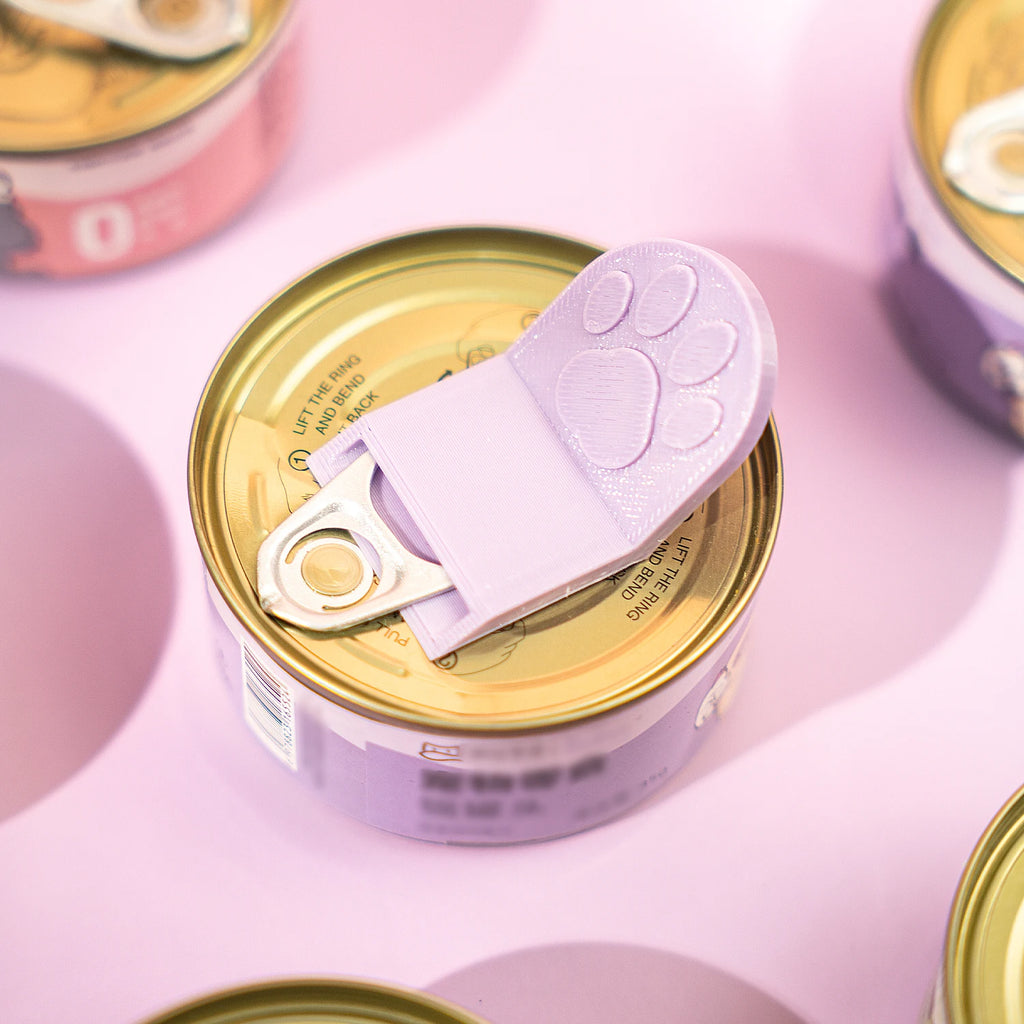 3D Printed Creative Cat Paw Shaped Pet Food Can Opener, Multifunctional Portable Cat Food Can Opener, Safe and Easy to Grip