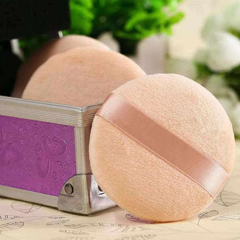5/10/20/30pcs Powder Puff Cotton Cosmetic Powder Makeup Puffs Pads Makeup With Ribbon Face Powder Puffs For Loose And Foundation