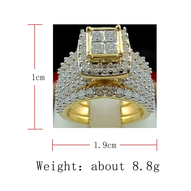Milangirl Punk Full Zircon Puffed Marine Micro Paved Stone Rings For Men Hip Hop Iced Out Geometry Ring Cool Male Jewelry