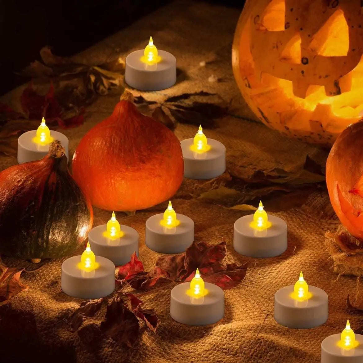 Flameless LED Electronic Candle Dropping Wax Tea Light Realistic Flames Led Lamp Christmas Halloween Wedding Home Decor