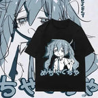 Japanese Y2K Anime Women T-shirt Loose Streetwear Casual Tees Short-sleeved Hip-hop Harajuku Tops Women Clothing gothic tops