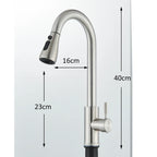 Kitchen Faucet Pull Out Brushed Nickle Stainless Steel Black Kitchen Mixed Tap Kitchen Sink Tap