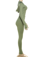 kliou Casual Women 2 Piece Set Classic Tracksuits Solid Long Sleeve Zip-up Hood Tops+Slim Elastic Pants Sporty Concise Outfits