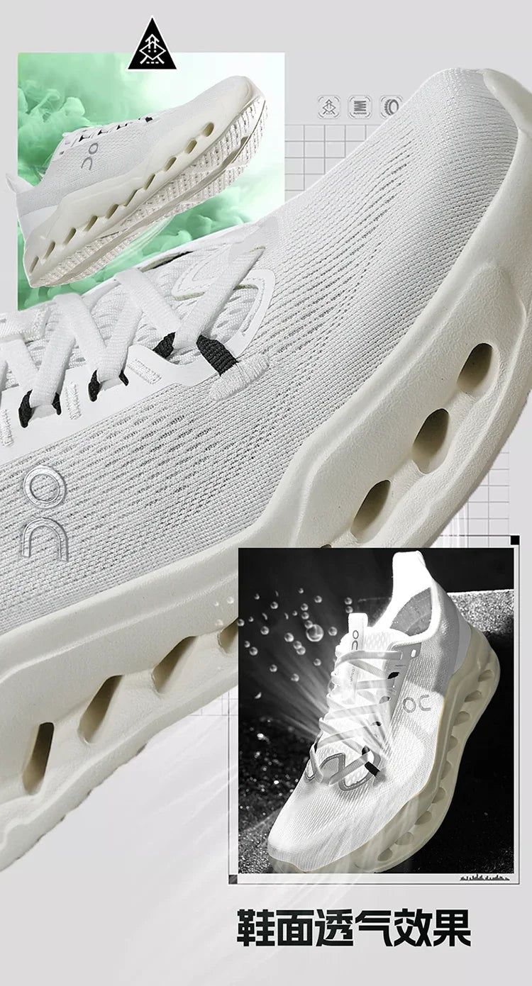 Men's Running Shoes Breathable Mesh Shock Absorption Hollow Out Sole Lightweight Sports Sneakers Non-slip Walking Shoes