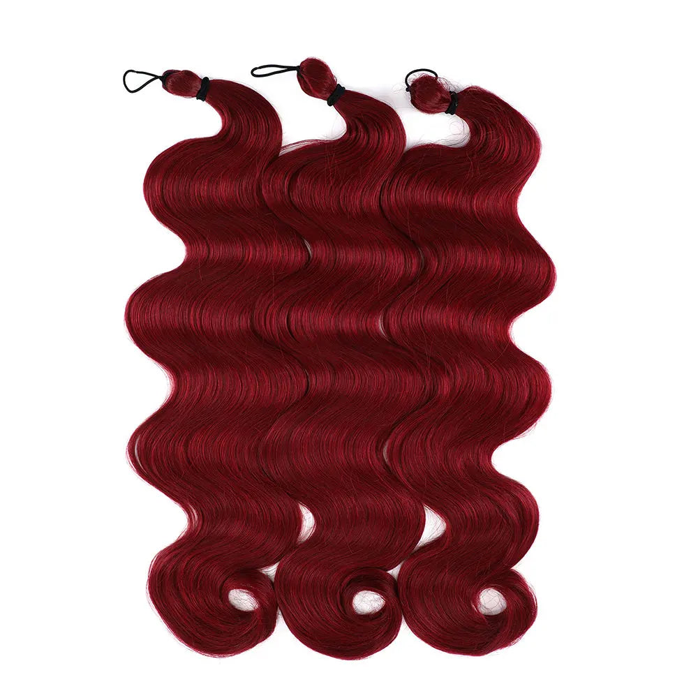 26 inch Body Wave Crochet Hair 3PCS Synthetic Braids Hair Ombre Blonde Balayage Natural Braiding Hair Extensions 300g/lot