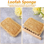 6pcs Natural Loofah Sponge for Deep Exfoliation, Gentle on Skin & Renew Skin, Bamboo Fiber Body Scrubber for Adults, Shower