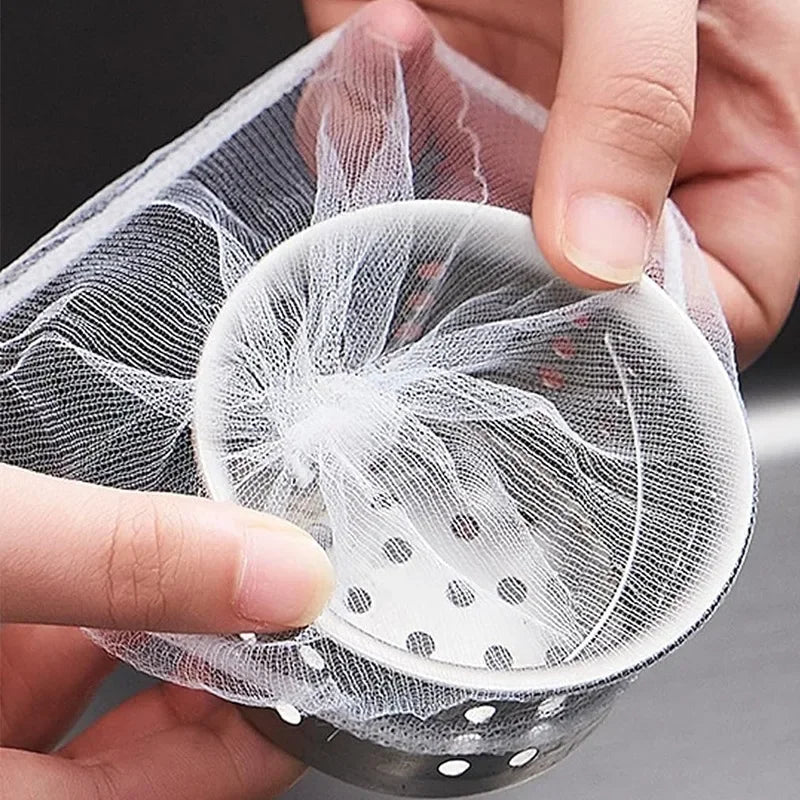 Disposable Sink Filter Kitchen Mesh Anti-blocking Strainer Drain Hole Garbage Bags Sewer Drains Filters Strainers Cleaning Nets