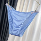 Plus-size Sexy Light Luxury Soft Smooth Underwear That Covers Hips Mid-waisted Triangle Pants Women's Cotton Crotch Breathable