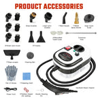 2500W Portable Handheld Steam Cleaner High-Temperature 1200ML Adjustable 105°C 6 Levels 20 Accessories With Brush Heads
