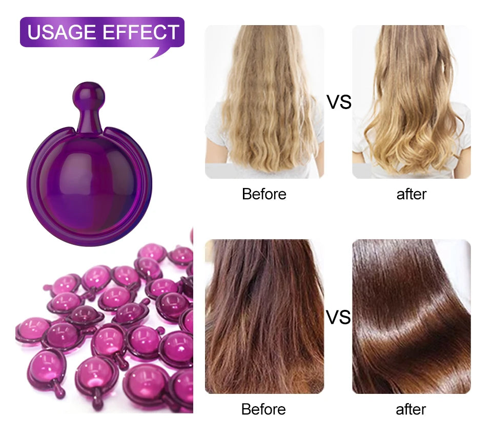 Mix Hair Vitamin Capsule Fast Repairing Maltreated Frizzy Hair Silky Moisturizing Hair Oil  Nourishing Keratin Complex Serum Oil