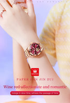 2026 New OLEVS Rose Gold Steel Women's Watches Luxury Brands Automatic Mechanical Watch For Women Fashion reloj para mujer