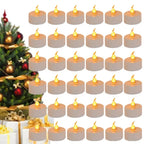 24/48pc Flameless Led Tea Lights with Timer 6 Hours On and 18 Hours Off in 24 Hours Cycle Automatically Flickering Candles Light