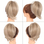 Women's Elegant Claw Messy Bun HairPiece Scrunchies Synthetic Straight Chignon Ponytail Clip-in Hair Extensions