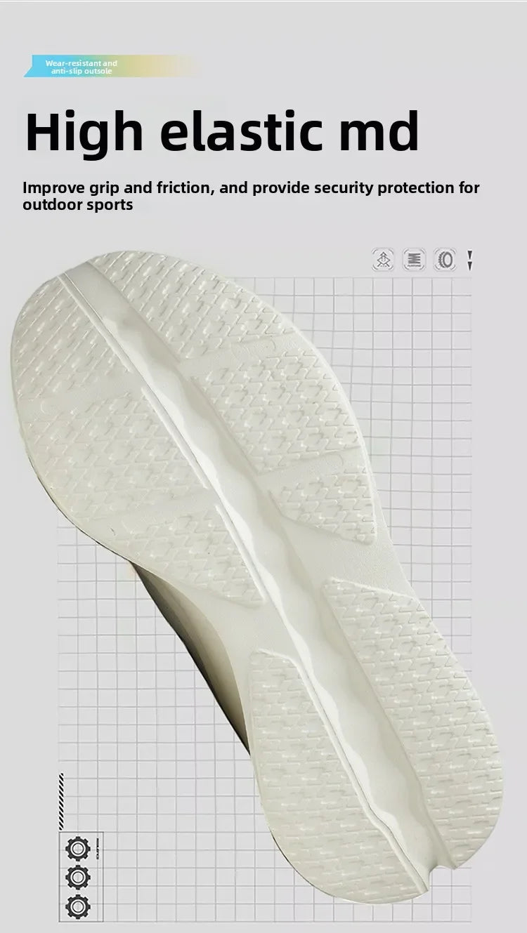 Men's Running Shoes Breathable Mesh Shock Absorption Hollow Out Sole Lightweight Sports Sneakers Non-slip Walking Shoes