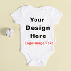 DIY YOUR Deisng Newborn Customization Bodysuit Long Sleeve & Short Sleeve Jumpsuit Simple CUSTOM TEXT Baby Romper