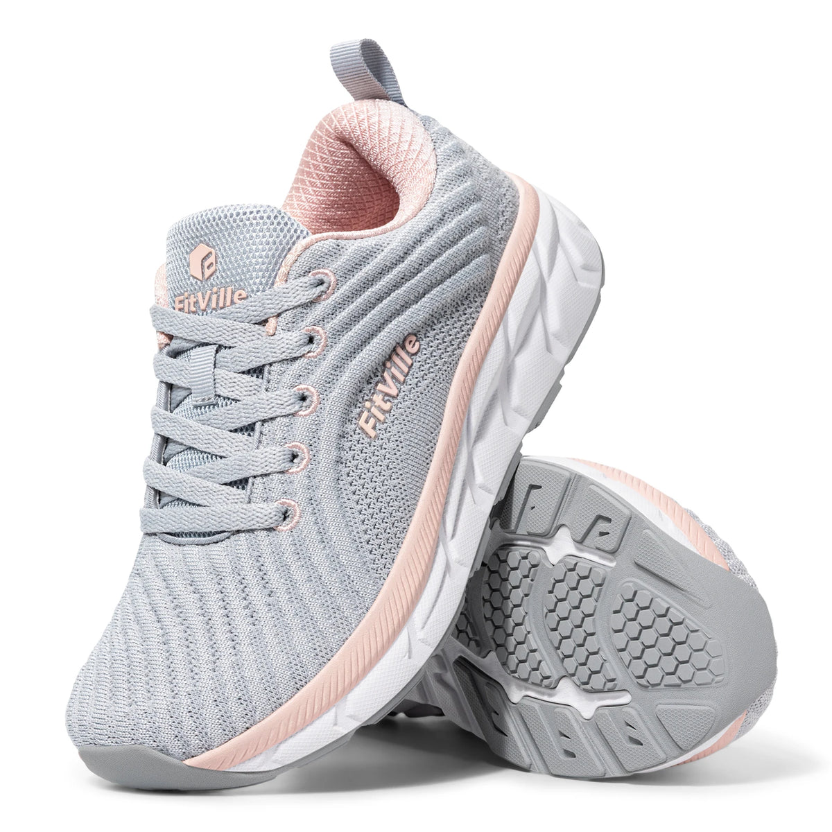 FitVille Women's Sports Shoes Wide Toe Running Jogging Shoes for Women Breathable Casual Gym Trainer Ladies Sneakers Comfort