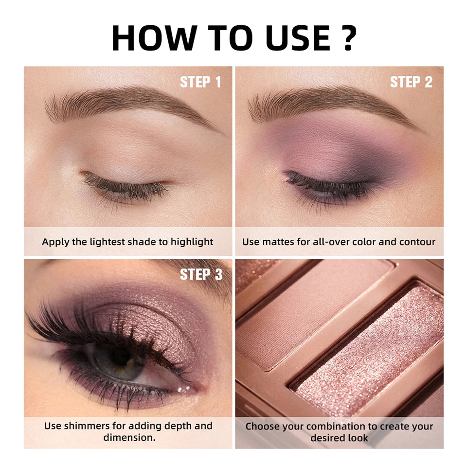 Eyeshadow Palette Long-Lasting Eye Makeup Rich Pigment Neutral Shades Blendable Color Matte Nudes Eyeshadow Palette Woman Makeup