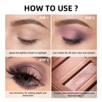 Eyeshadow Palette Long-Lasting Eye Makeup Rich Pigment Neutral Shades Blendable Color Matte Nudes Eyeshadow Palette Woman Makeup
