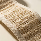 Natural Sisal Long Back Scrubber with Rope, Deep Cleaning Exfoliating Bath Towel Strip, Body Massage Loofah for Shower Spa Home