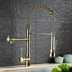 Modern Spring Pull Down Kitchen Faucet, Hot Cold Water Stainless Steel Kitchen Sink Mixer Tap, Single Handle Kitchen Sink Faucet