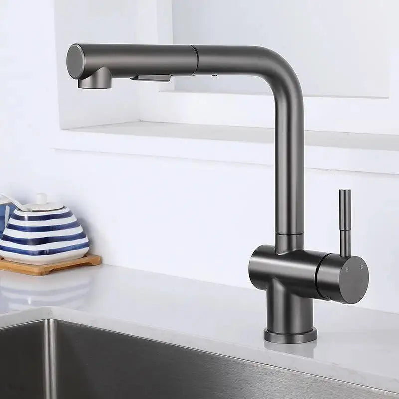 Hot Cold Touch on Kitchen Faucets Stainless Steel Pull Out Kitchen Sink Mixer Tap Black Smart Sensor Touch Kitchen Sink Faucet