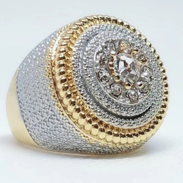 Milangirl Big Hip Hop Rhinestone Men Out Bling Square Ring   Pave Setting CZ Wedding Engagement Rings Top Quality