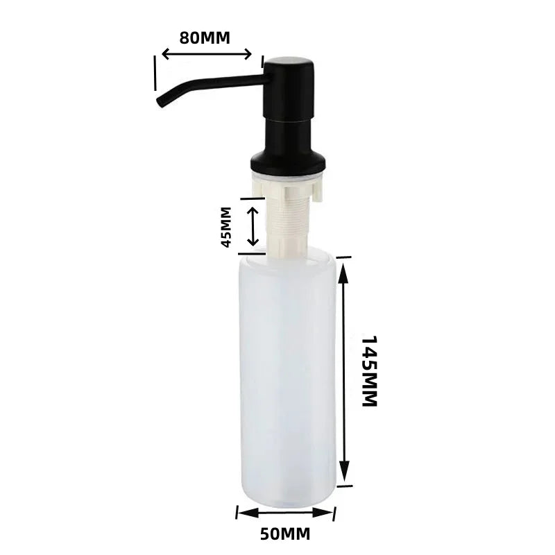 Stainless Steel Sink Soap Dispenser Liquid Soap Bottle Manually Pressing Soap Lotion Dispenser Kitchen Accessories 350ml