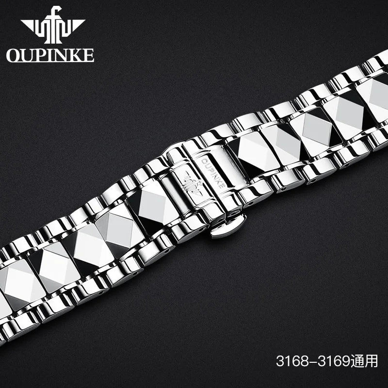 OUPINKE Original Stainless Steel Watchband for Men Watch Universal Watch Strap