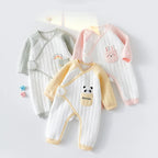 Baby Romper Autumn 0-6 Months Baby Three-layer Warm Clothing Newborn Cute Cartoon Crawling Suit