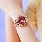 2026 New OLEVS Rose Gold Steel Women's Watches Luxury Brands Automatic Mechanical Watch For Women Fashion reloj para mujer