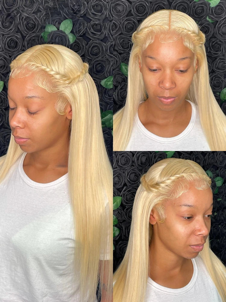 38 40 Inches 613 HD Lace Frontal Wigs 13x4 13x6 360 Honey Blonde Brazilian Straight Lace Front Frontal Human Hair Wigs for Women