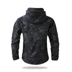 New Soft Shell Tactical Jacket  Men Winter Fleece Hooded Coat Hunting Clothes Outdoor Camouflage CS Tops Waterproof Windproof