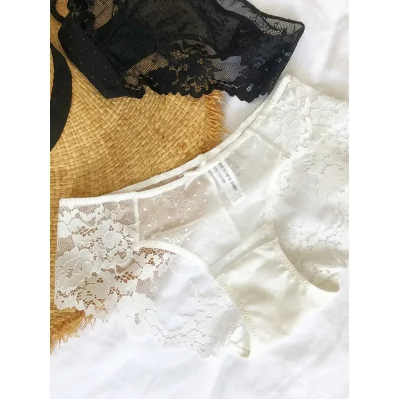 Low Waist Floral Embroidered Lace Women Underwear Sexy Transparent Panties Sex String Hollow Out Seamless Briefs Tanga Lingerie