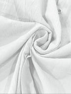 Minimalist Men's White Linen Button-Down Shirt, Stand Collar, Modern Office & Weekend Essential