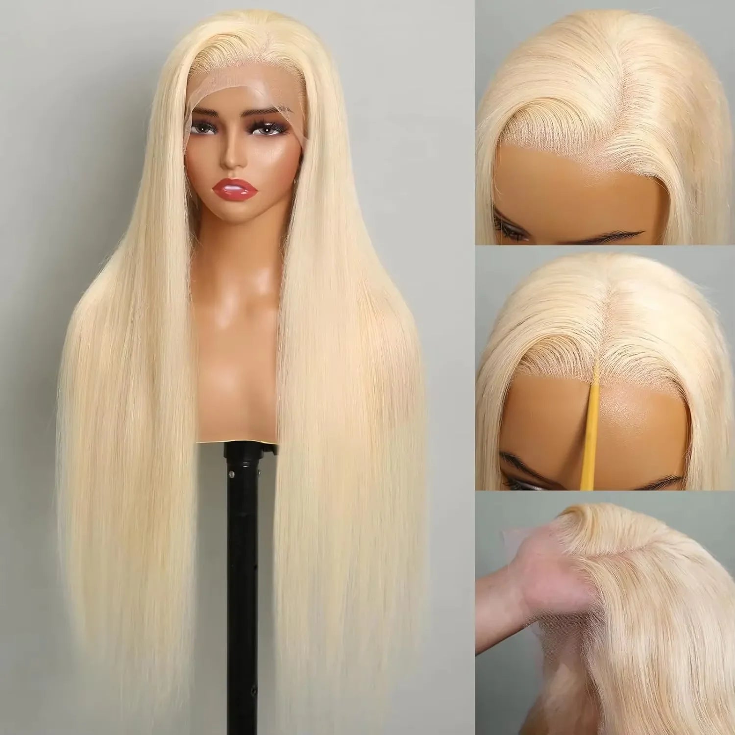 46 Inch Long Straight Blonde 613 HD Lace Frontal Human Hair Wig 13x4 Lace Front Colored Wig 13x6 Human Hair Wigs For Women