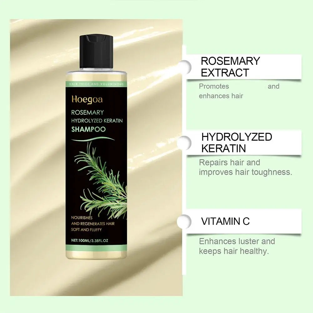 100ML Rosemary Hair Shampoo Volumizing and Thickening Strengthening and Oil Control Nourishes and Repairs Hair Oil Adds Volume