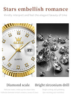OLEVS 5526 Women Watch Diamond Scale Quartz Fashion Ladies Wrist Watches Date Waterproof Luminous Luxury Dress Watch For Women
