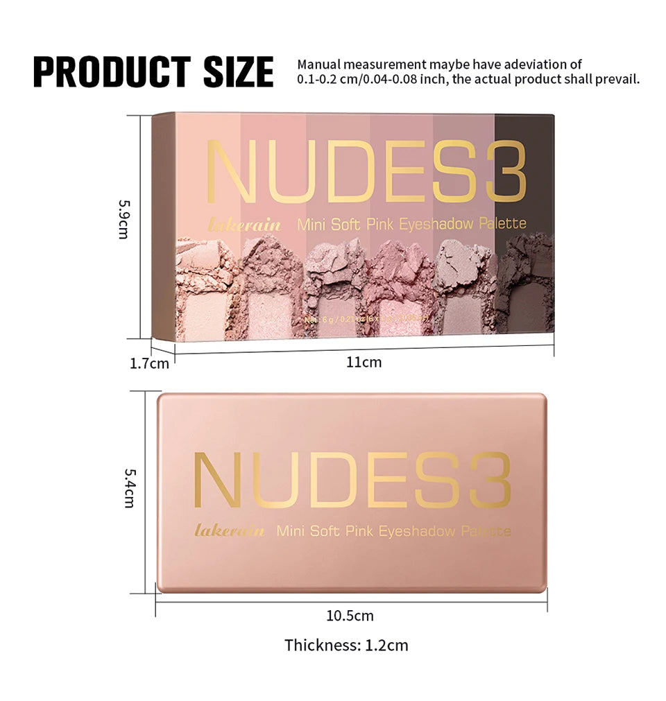 Eyeshadow Palette Long-Lasting Eye Makeup Rich Pigment Neutral Shades Blendable Color Matte Nudes Eyeshadow Palette Woman Makeup