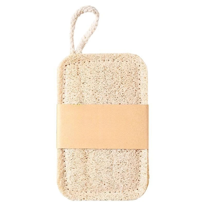 1/6pcs Natural Loofah Exfoliating Sponges - Gentle Body Scrubber for Shower & Bath, Bamboo Fiber Cleaning Pads