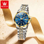 OLEVS 3620 Womens Watches Original Brand Elegant Fashion Quartz Wirtwatch For Ladies Waterproof Luminous Diamond Scale Reloj
