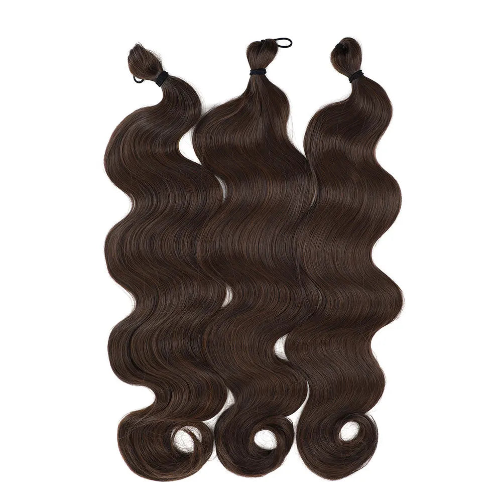 26 inch Body Wave Crochet Hair 3PCS Synthetic Braids Hair Ombre Blonde Balayage Natural Braiding Hair Extensions 300g/lot