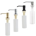 Soap Dispenser for Kitchen Sink Golden Brushed Black Stainless Steel Countertop Dish Sink Detergent Dispenser Pump Bathroom