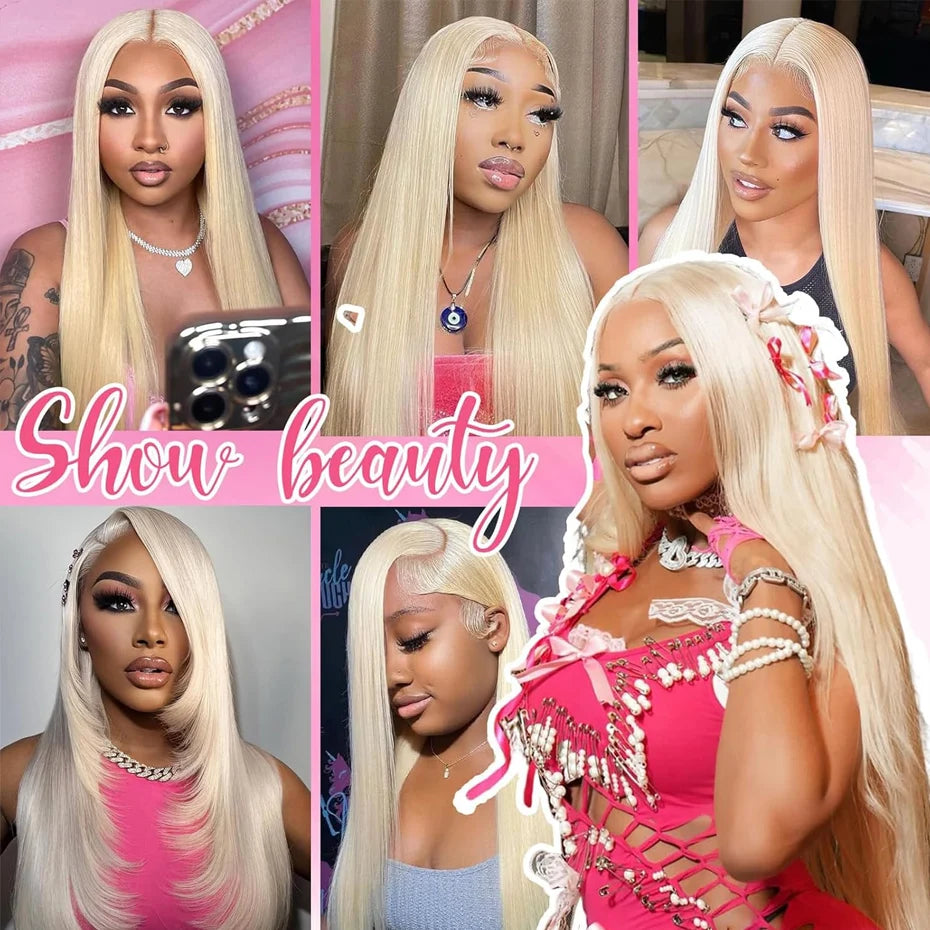 613 HD Lace Frontal Wig 13X4 13X6 360 Straight Lace Front Wig Human Hair 30 40 Inches 200% Density Brazilian Hair Wigs For Women