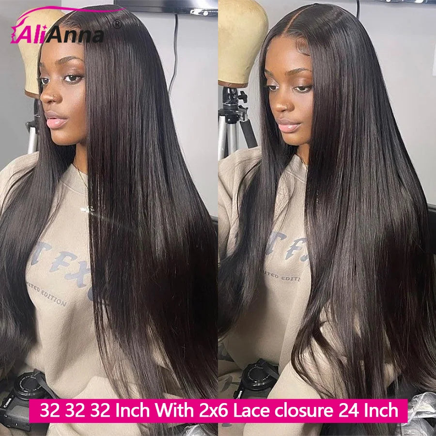 Straight Bundles With 4x4 Closure Brazilian Bundles With Closure Human Hair 5x5 2x6 HD Lace Closure Raw Human Hair Bundles Soft
